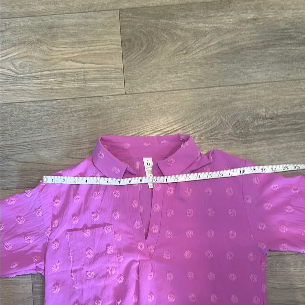 Women’s Pink 3/4 Sleeve Boxy Tunic Swim Coverup Size M - Picture 4 of 6